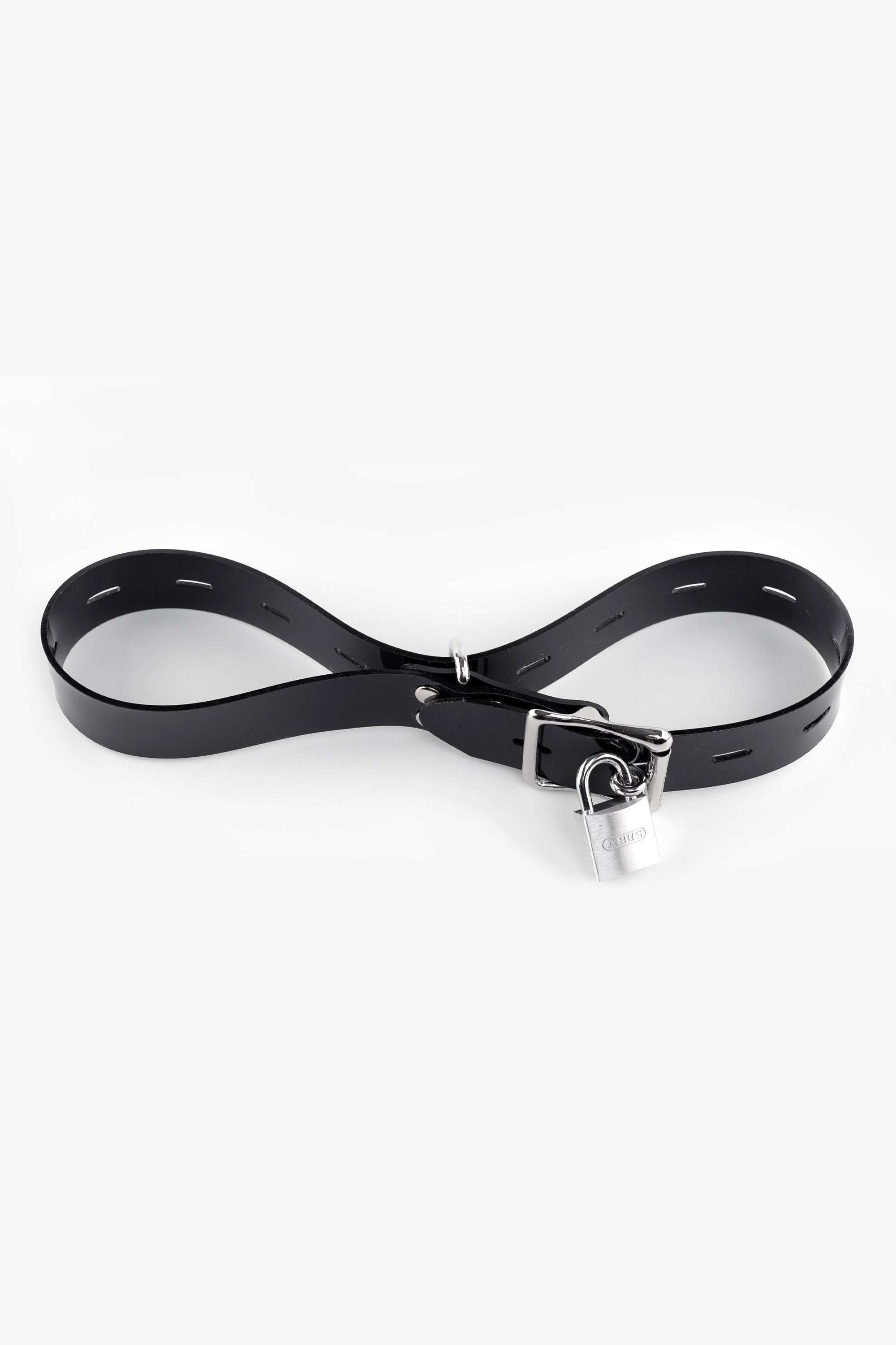 Bondage lockable straps set 25 mm, black/chrome