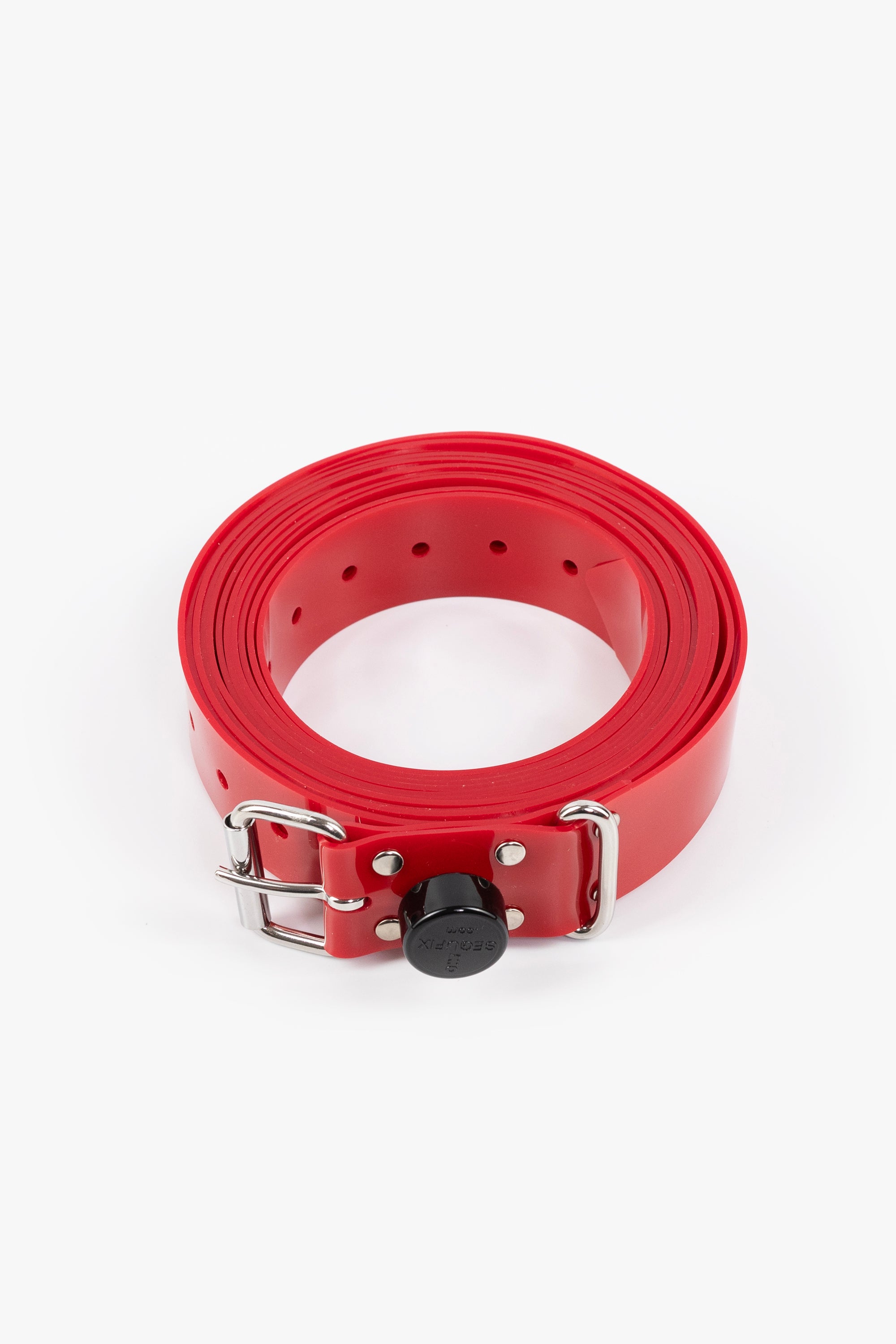 Bed bondage segufix strap 220-450 cm lockable, red/chrome